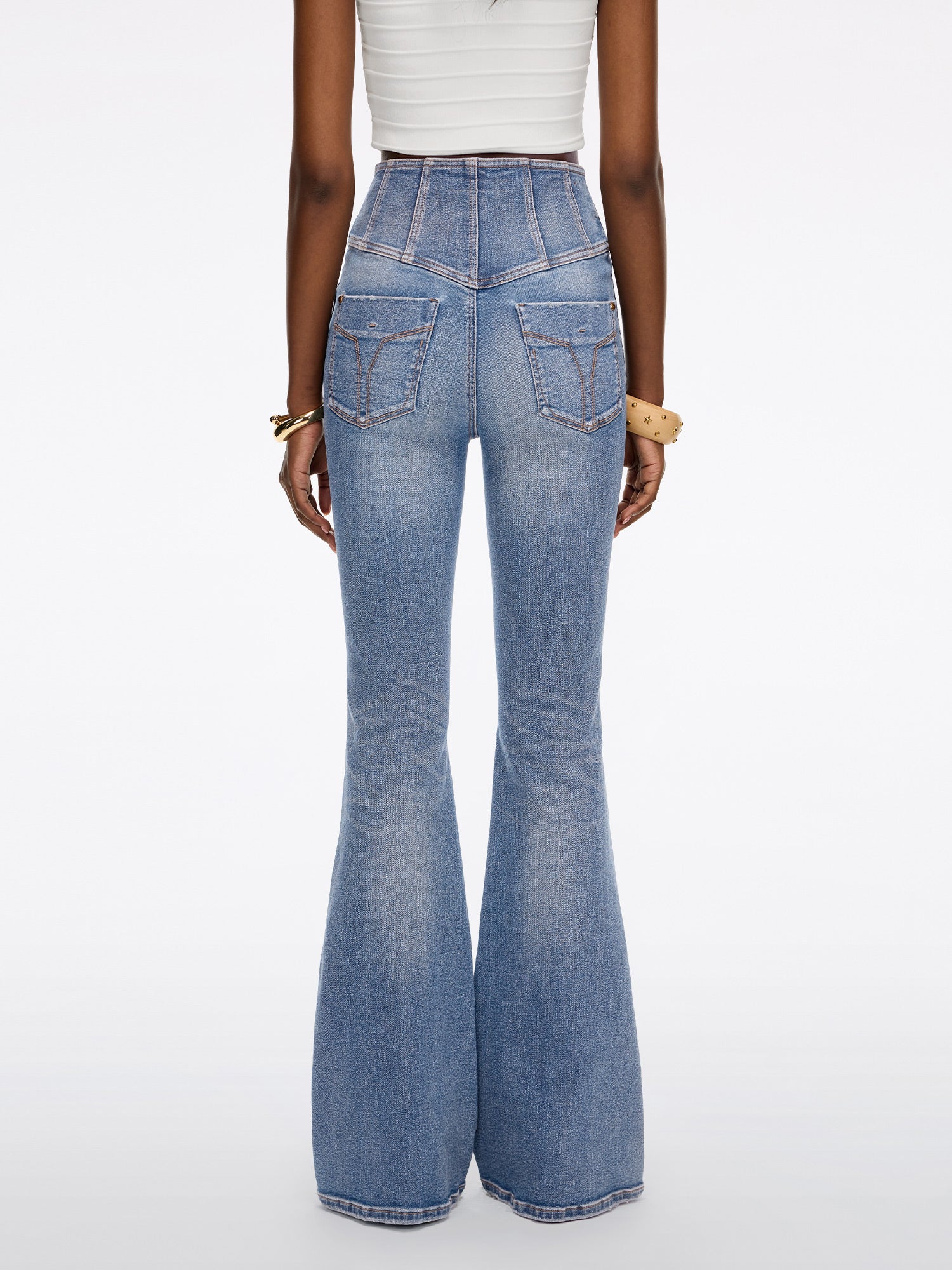 Slim Fit Flared Jeans-GLENDA PLUS 5