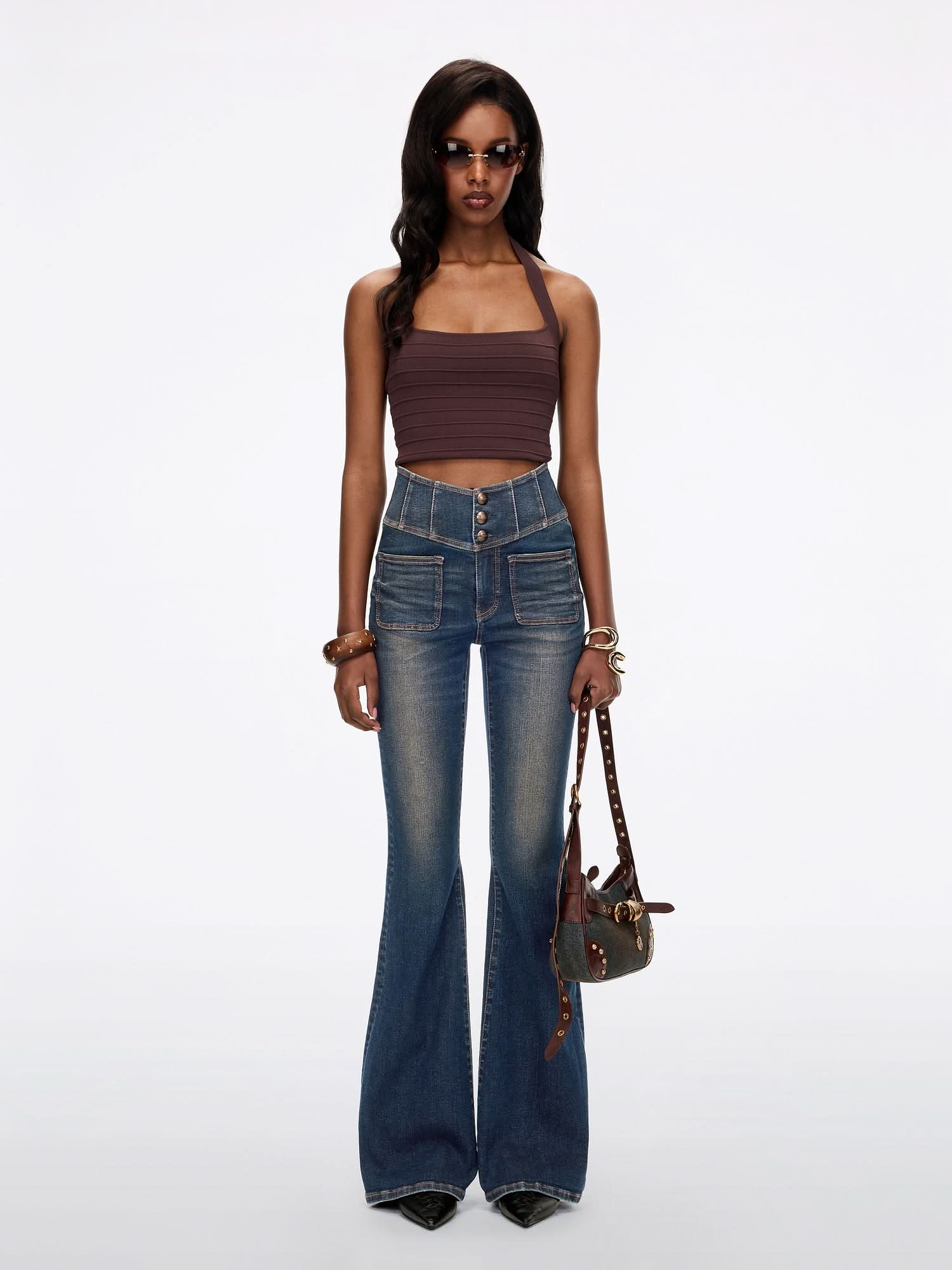 Slim Fit Flared Jeans-GLENDA PLUS 5