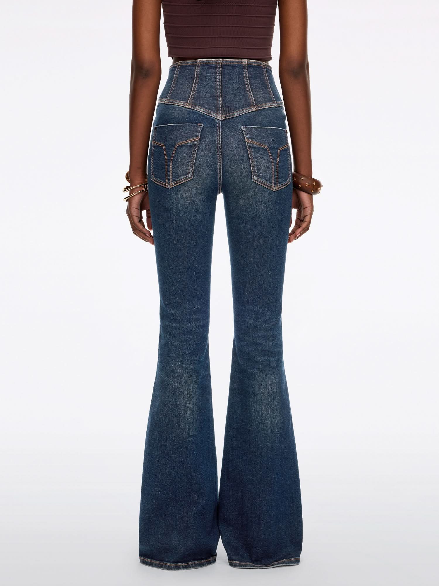 Slim Fit Flared Jeans-GLENDA PLUS 5