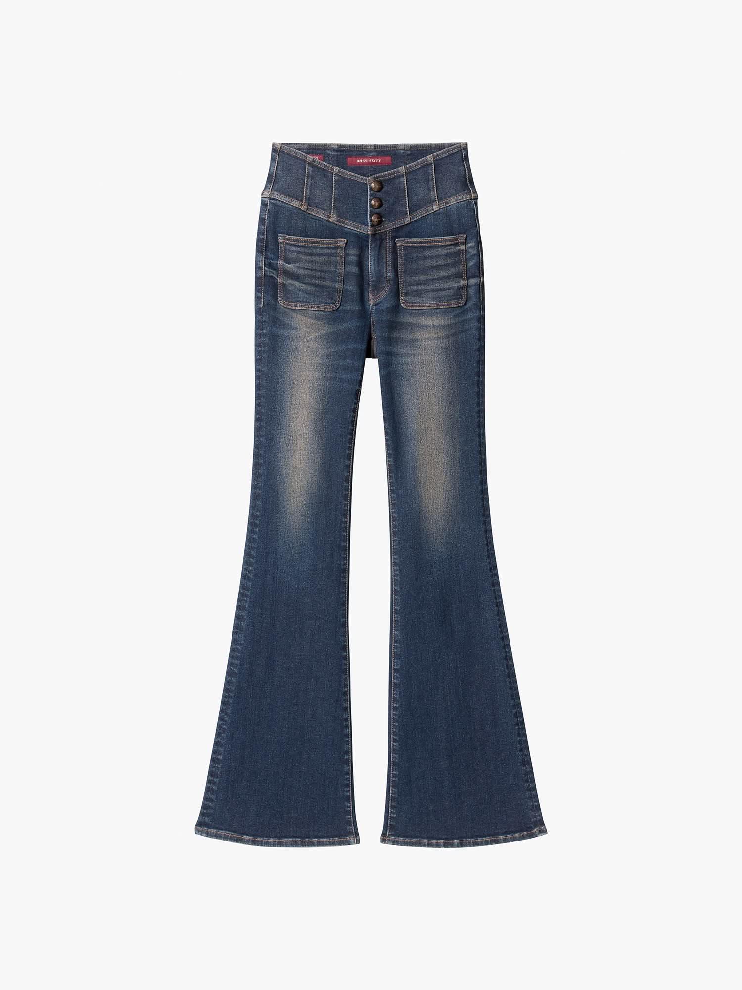 Slim Fit Flared Jeans-GLENDA PLUS 5