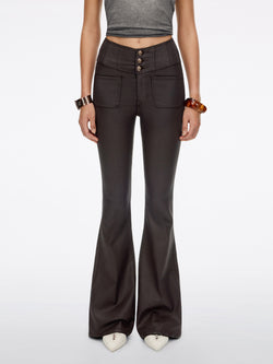 Coated Flared Jeans-GLENDA PLUS 5
