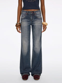 Mid-Rise Flared Jeans-TOMMY