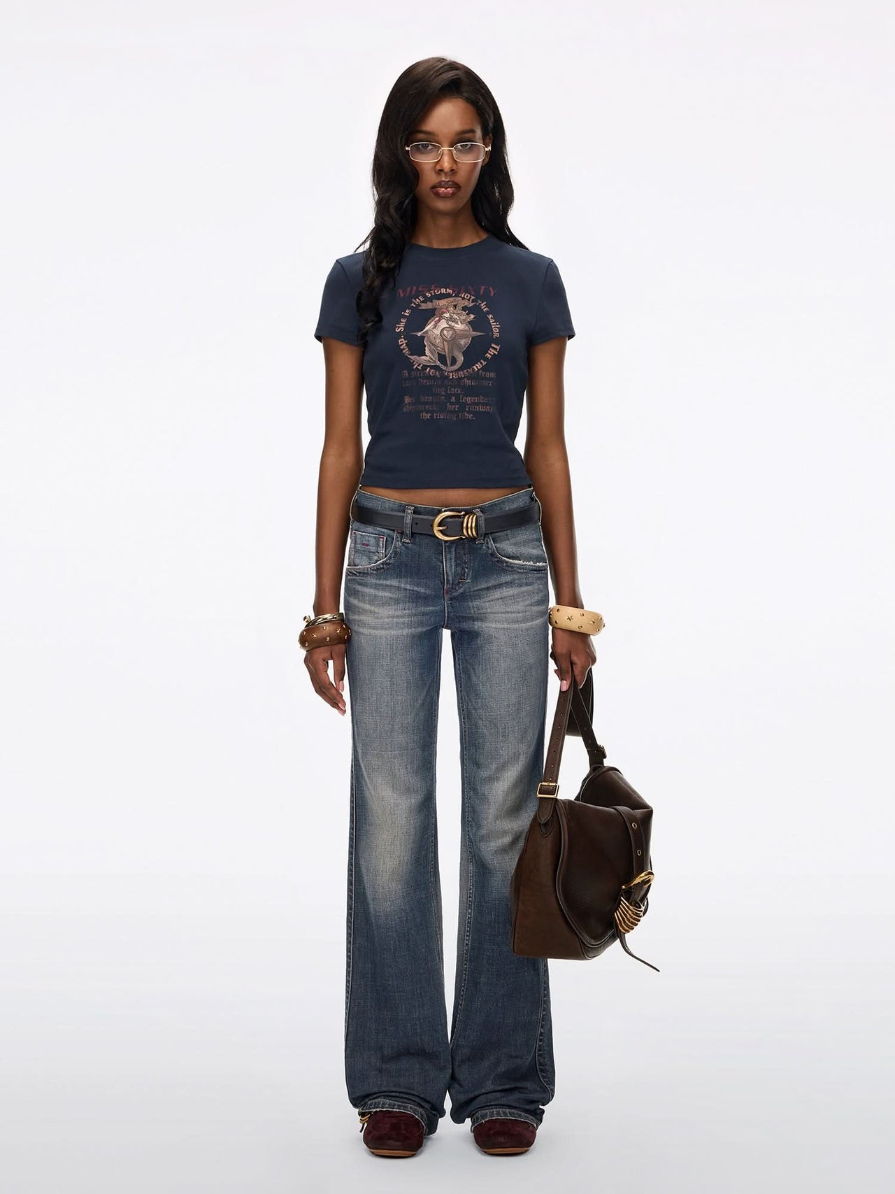 Mid-Rise Flared Jeans-TOMMY