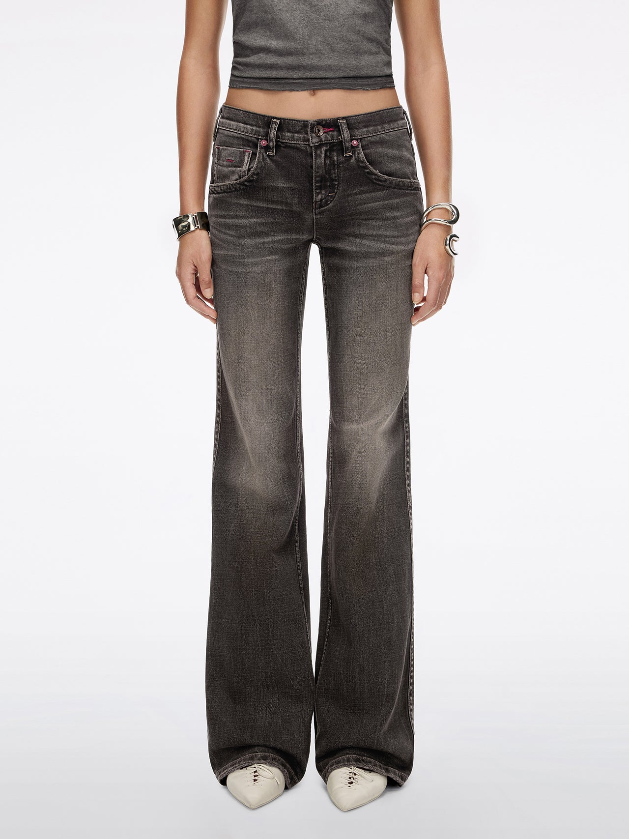 Mid-Rise Flared Jeans-TOMMY