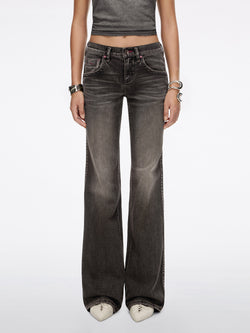 Mid-Rise Flared Jeans-TOMMY