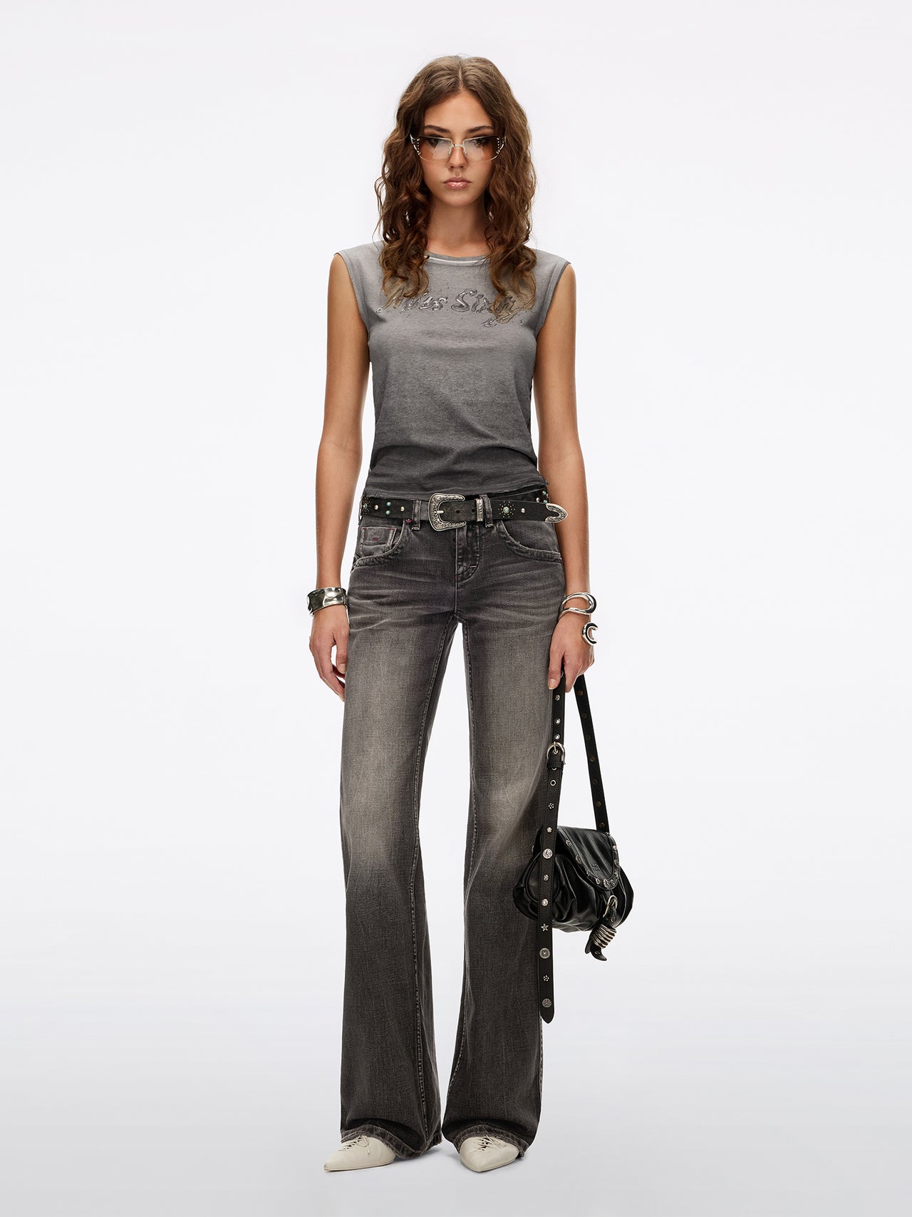 Mid-Rise Flared Jeans-TOMMY