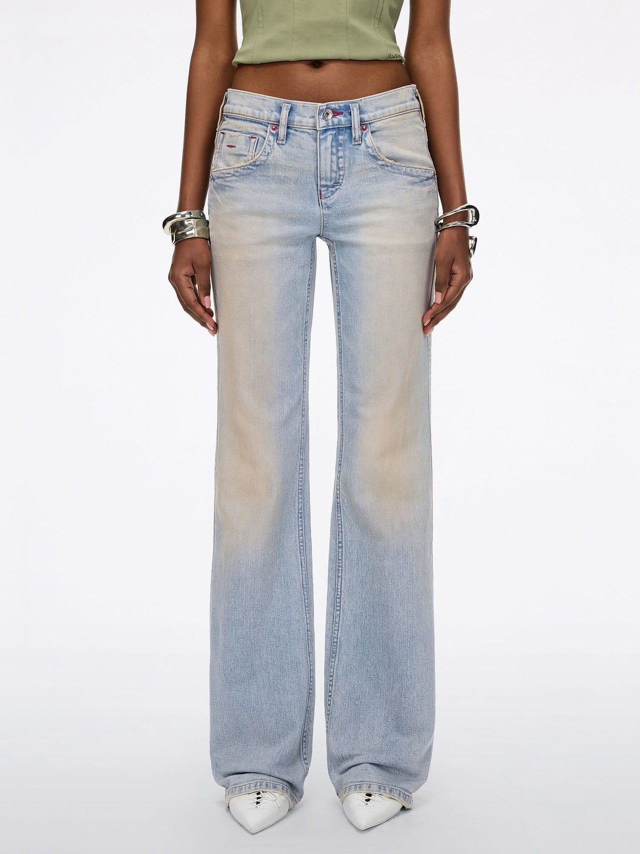 Mid-Rise Flared Jeans-TOMMY