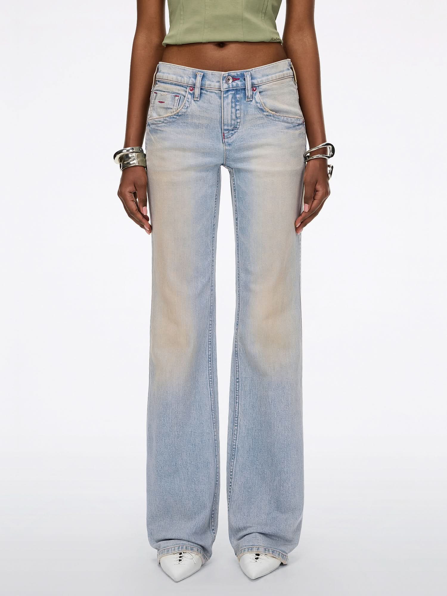 Mid-Rise Flared Jeans-TOMMY