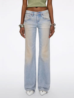 Mid-Rise Flared Jeans-TOMMY