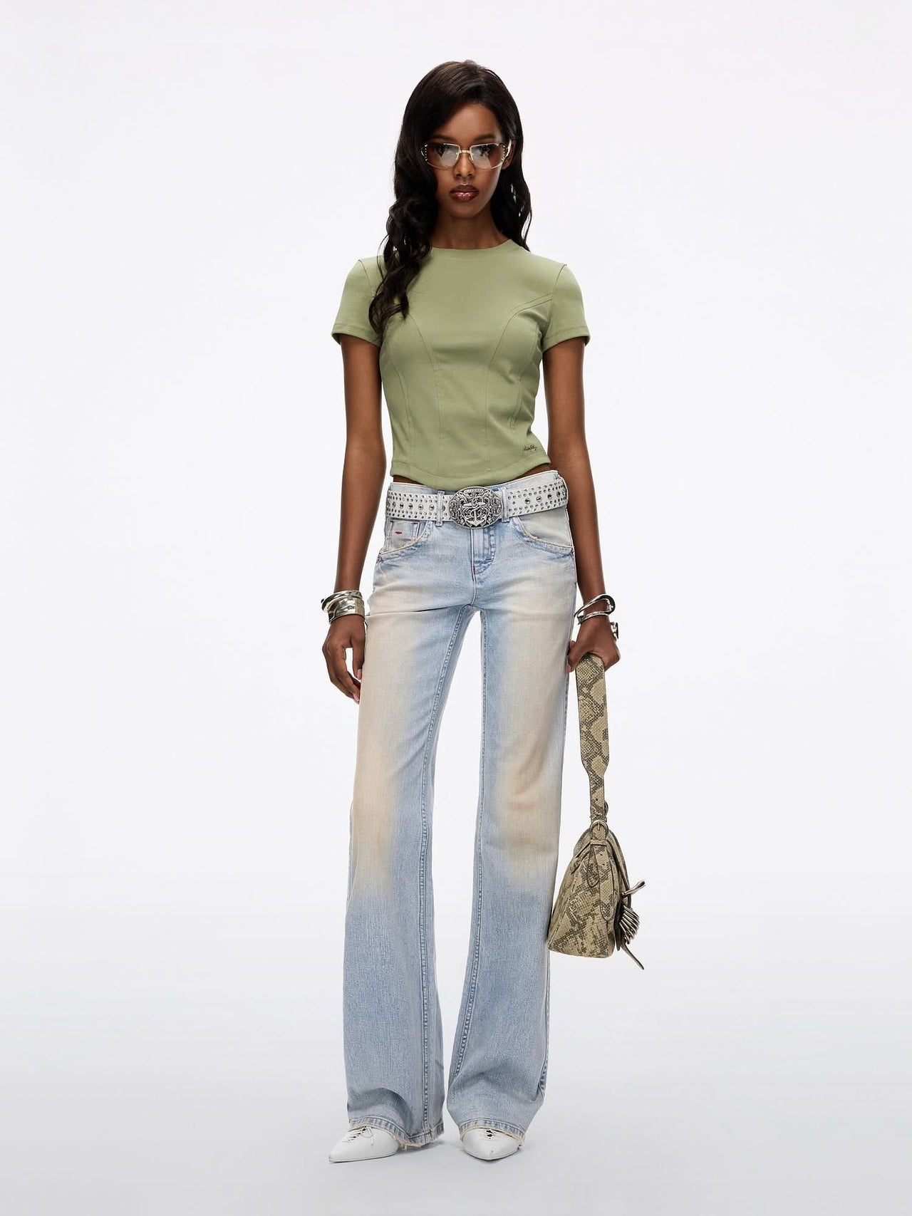 Mid-Rise Flared Jeans-TOMMY