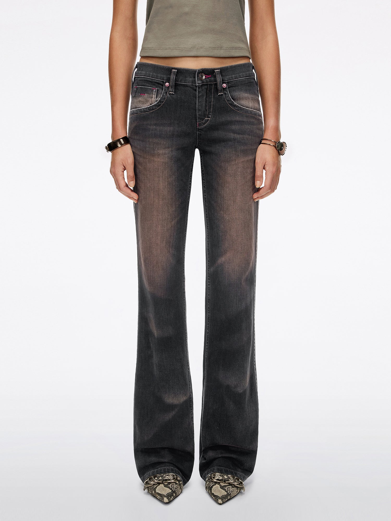 Distressed Flared Jeans - MISS SIXTY