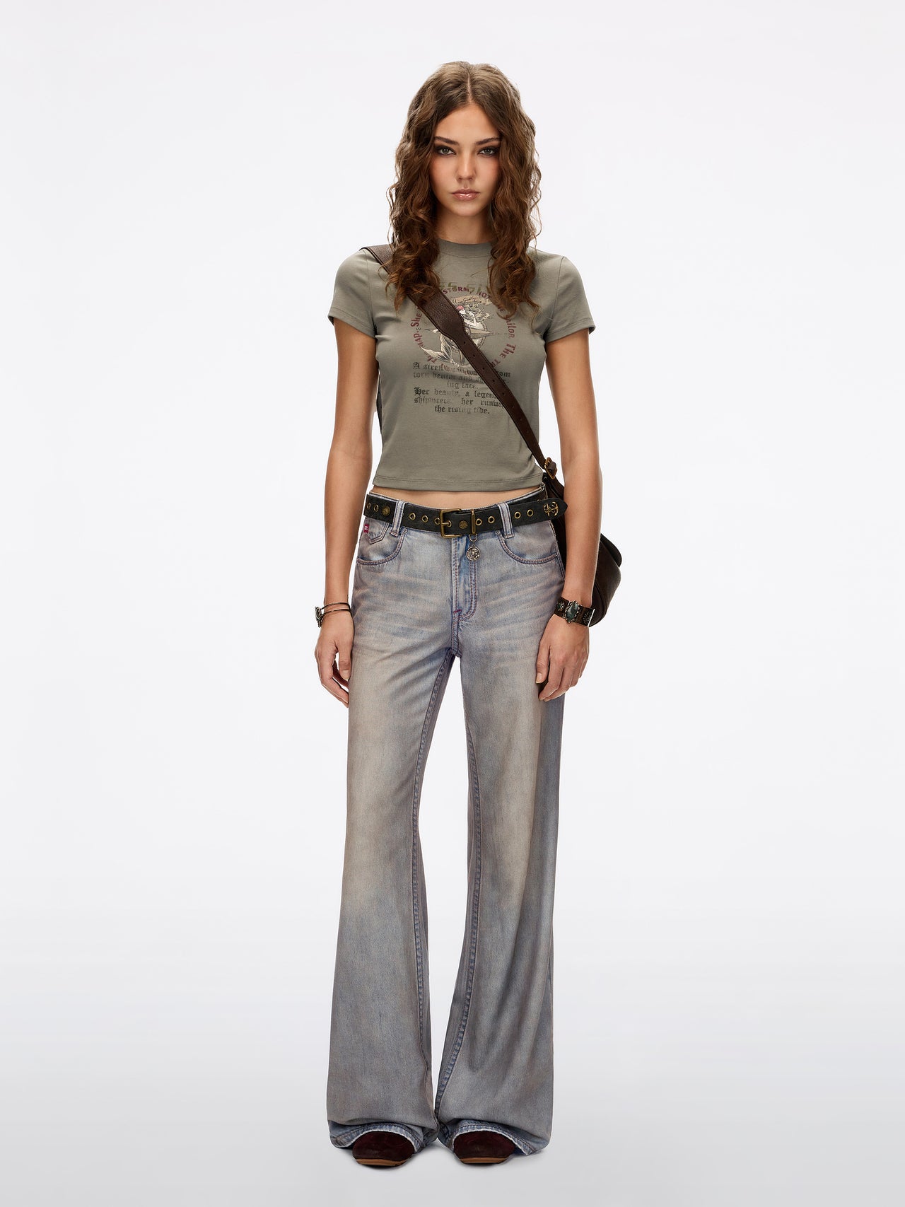 Mid Rise Flared Jeans-MONTANA