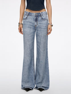 Mid Rise Flare Jeans-MONTANA
