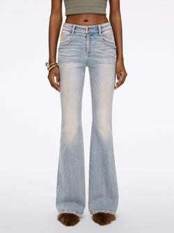 Slim Fit Flared Jeans-BELLA