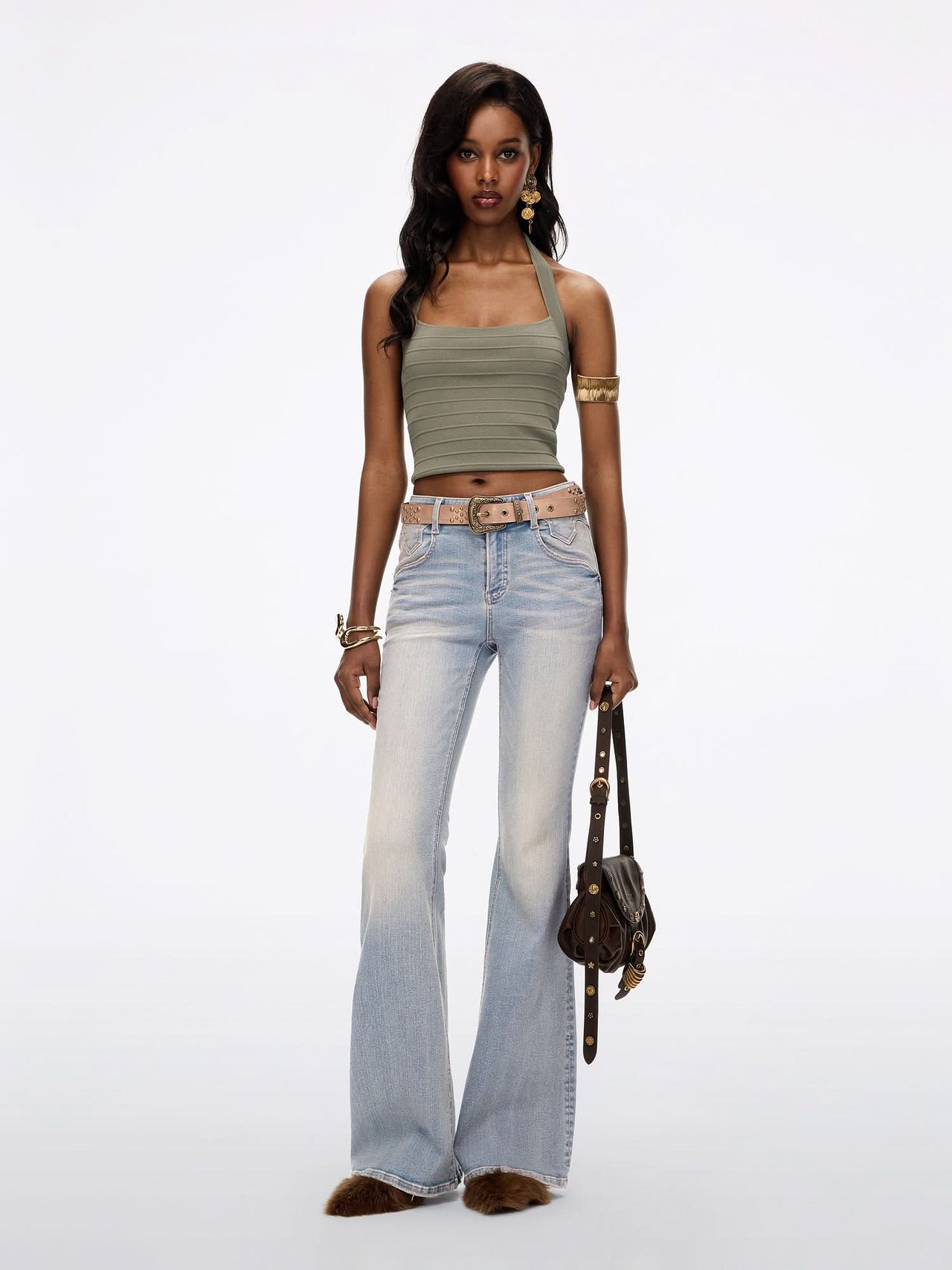 Slim Fit Flared Jeans-BELLA