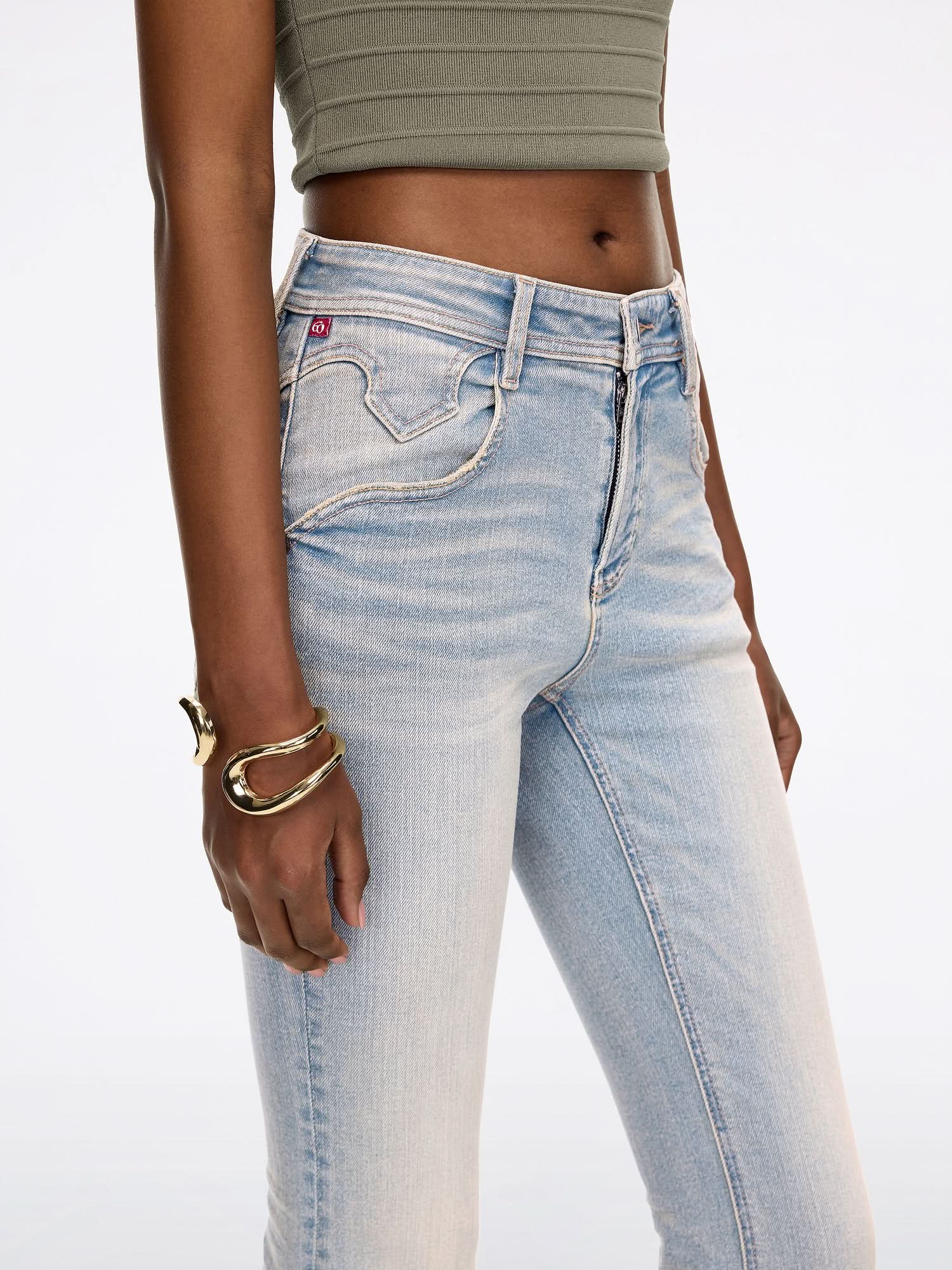 Slim Fit Flared Jeans-BELLA