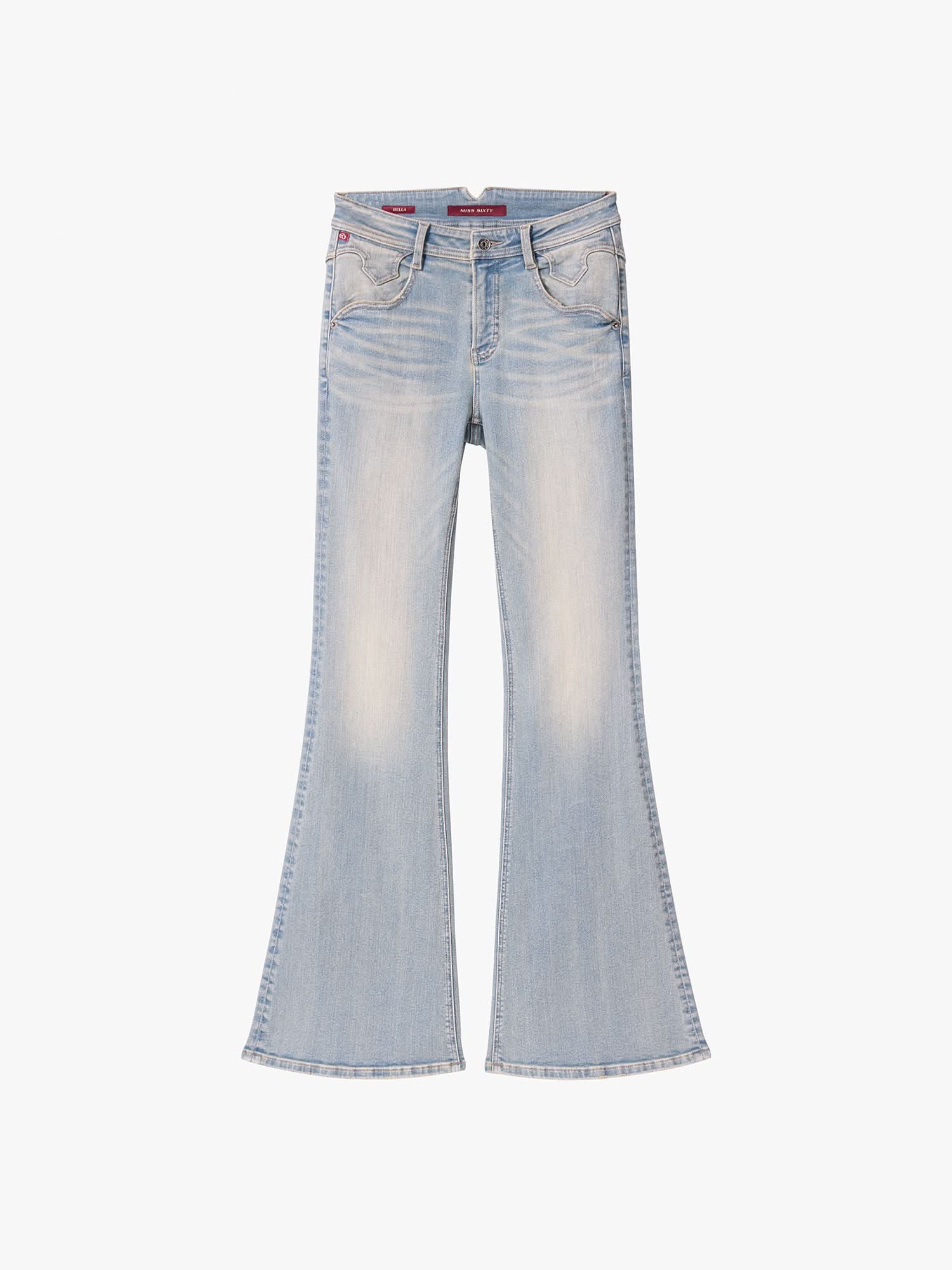 Slim Fit Flared Jeans-BELLA