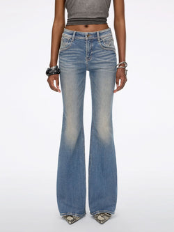 Slim Fit Flared Jeans-BELLA