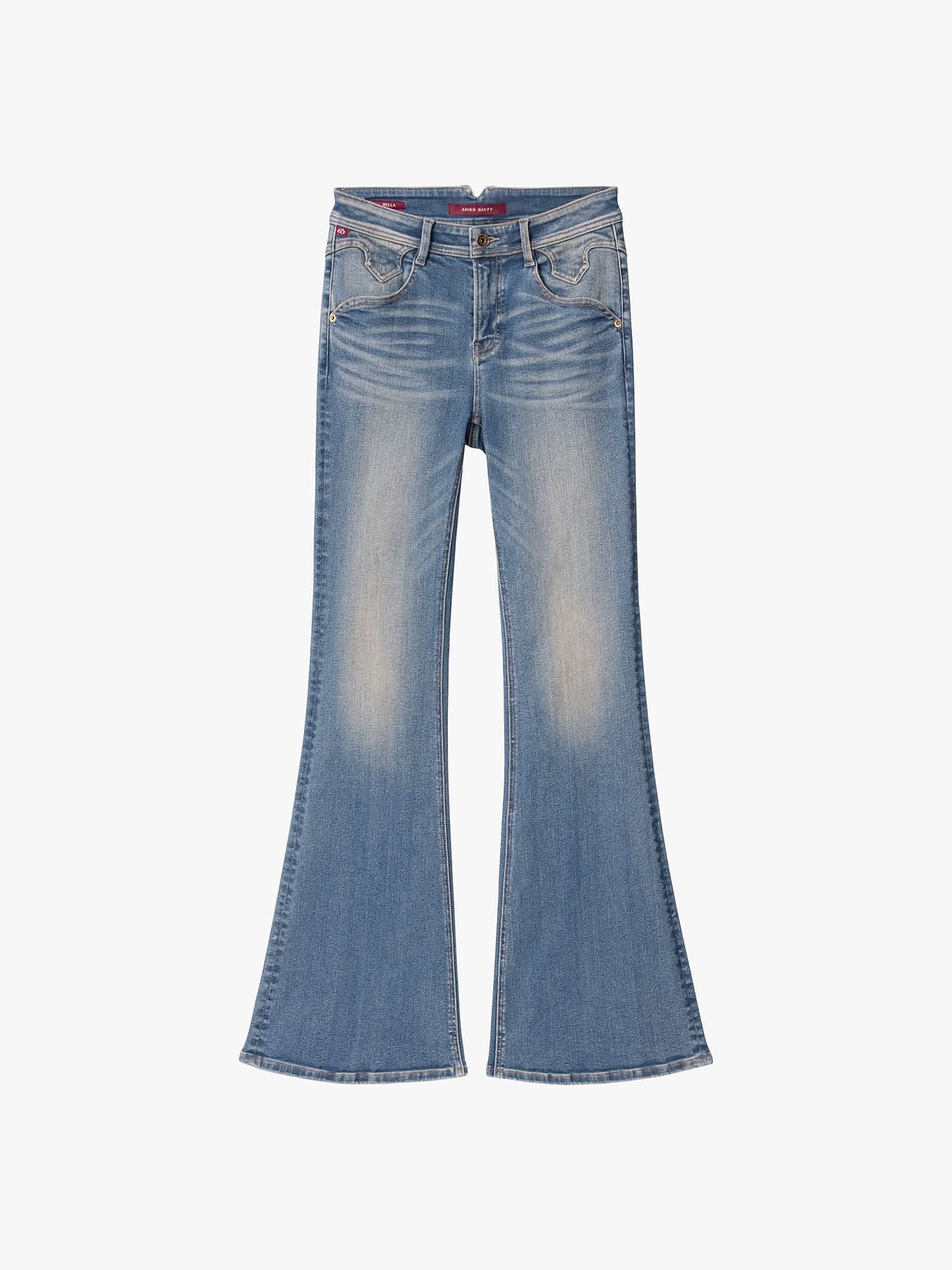 Slim Fit Flared Jeans-BELLA