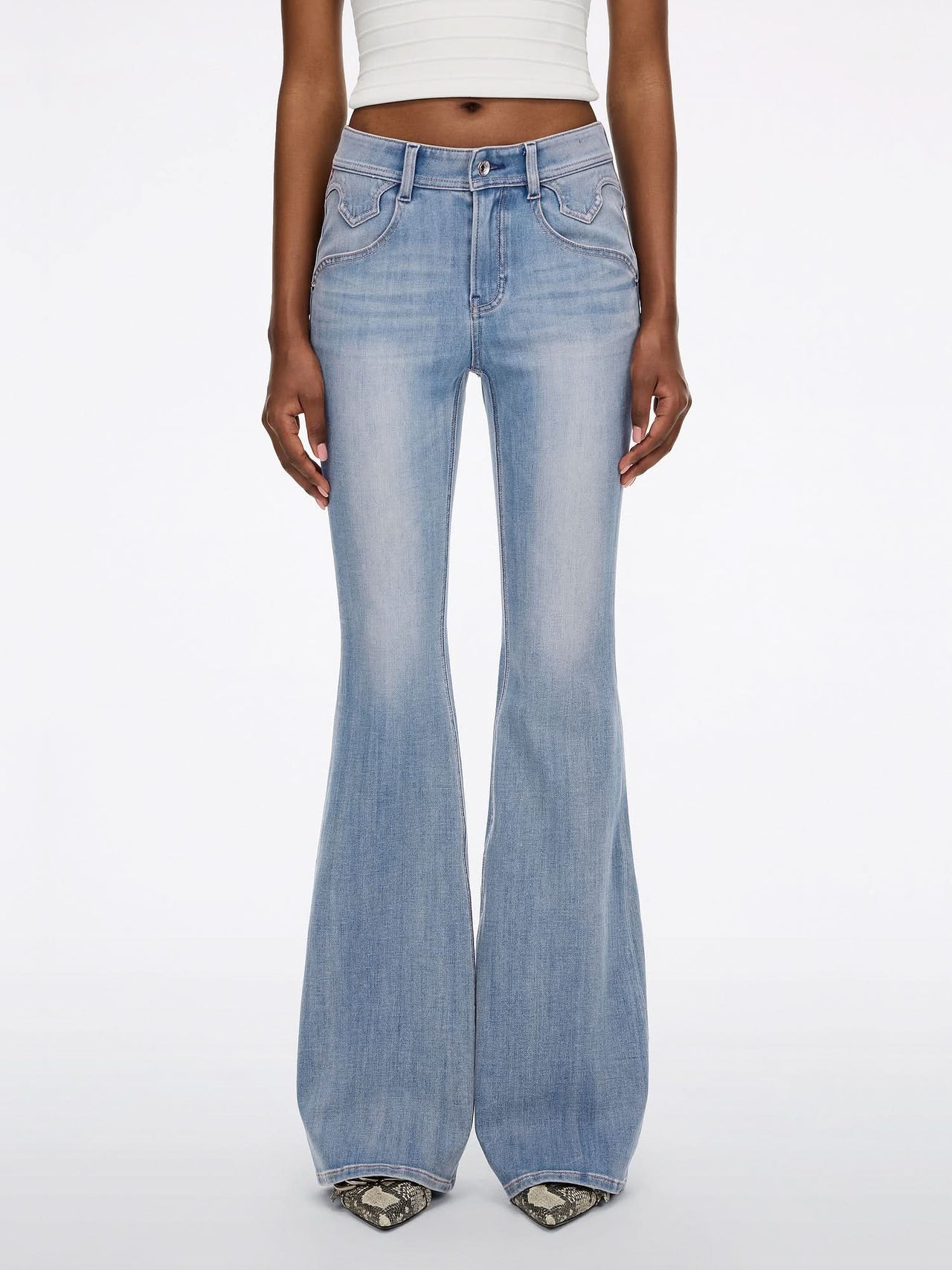Slim Fit Flared Jeans-BELLA