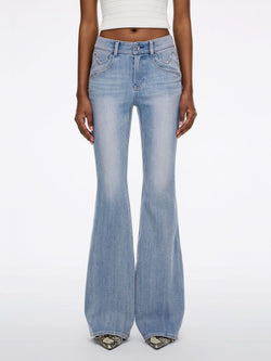Slim Fit Flared Jeans-BELLA