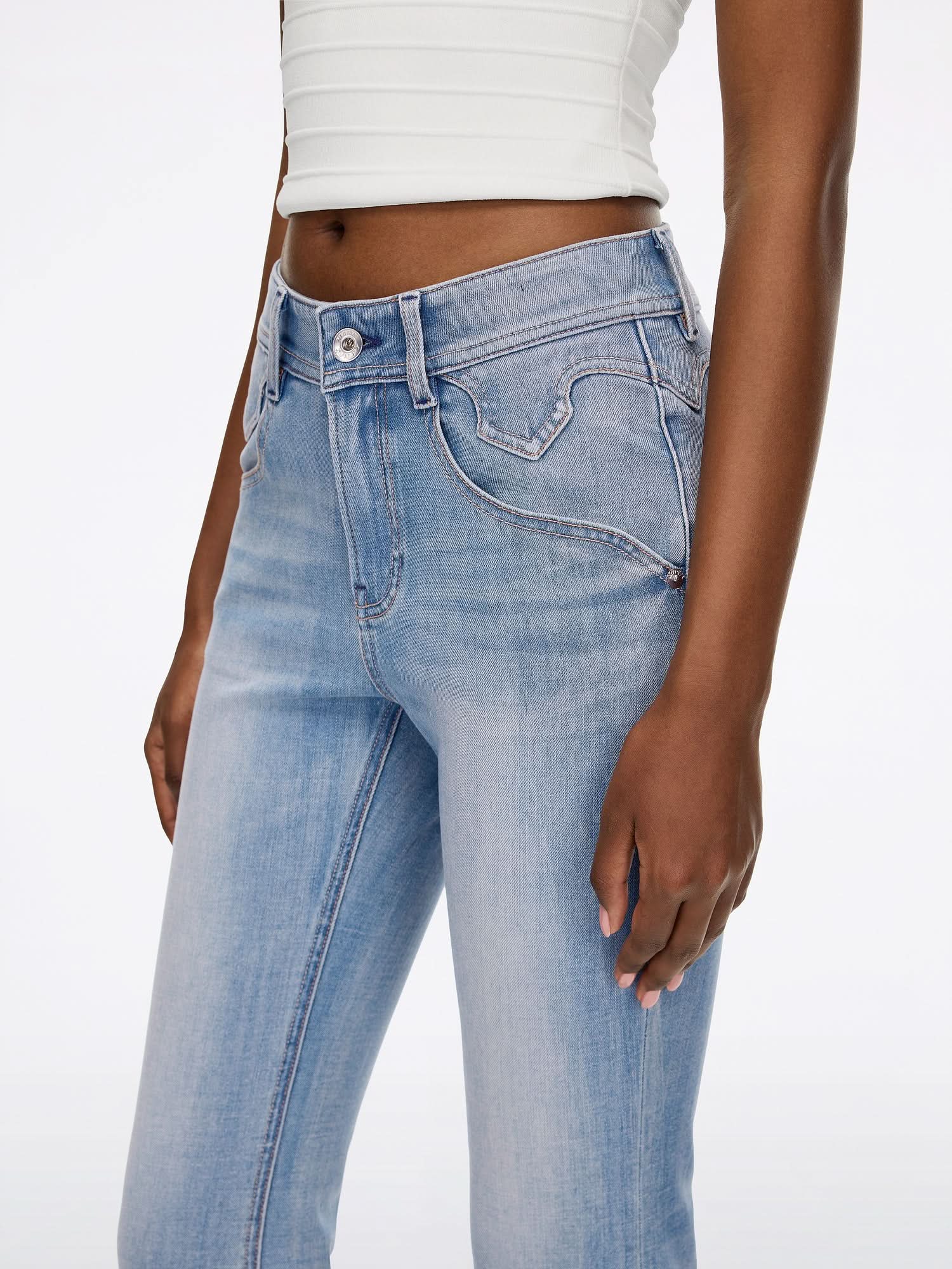 Slim Fit Flared Jeans-BELLA