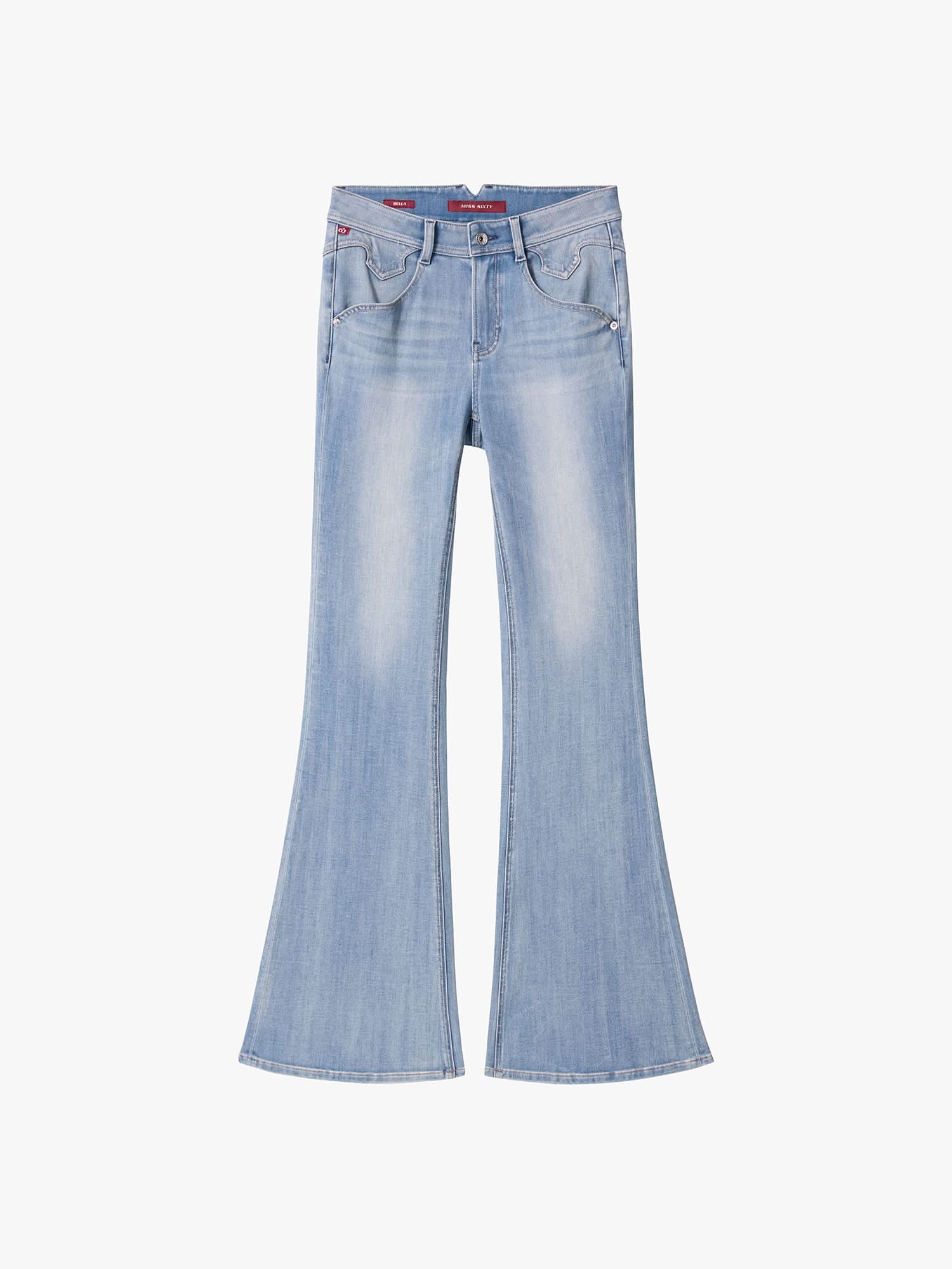 Slim Fit Flared Jeans-BELLA