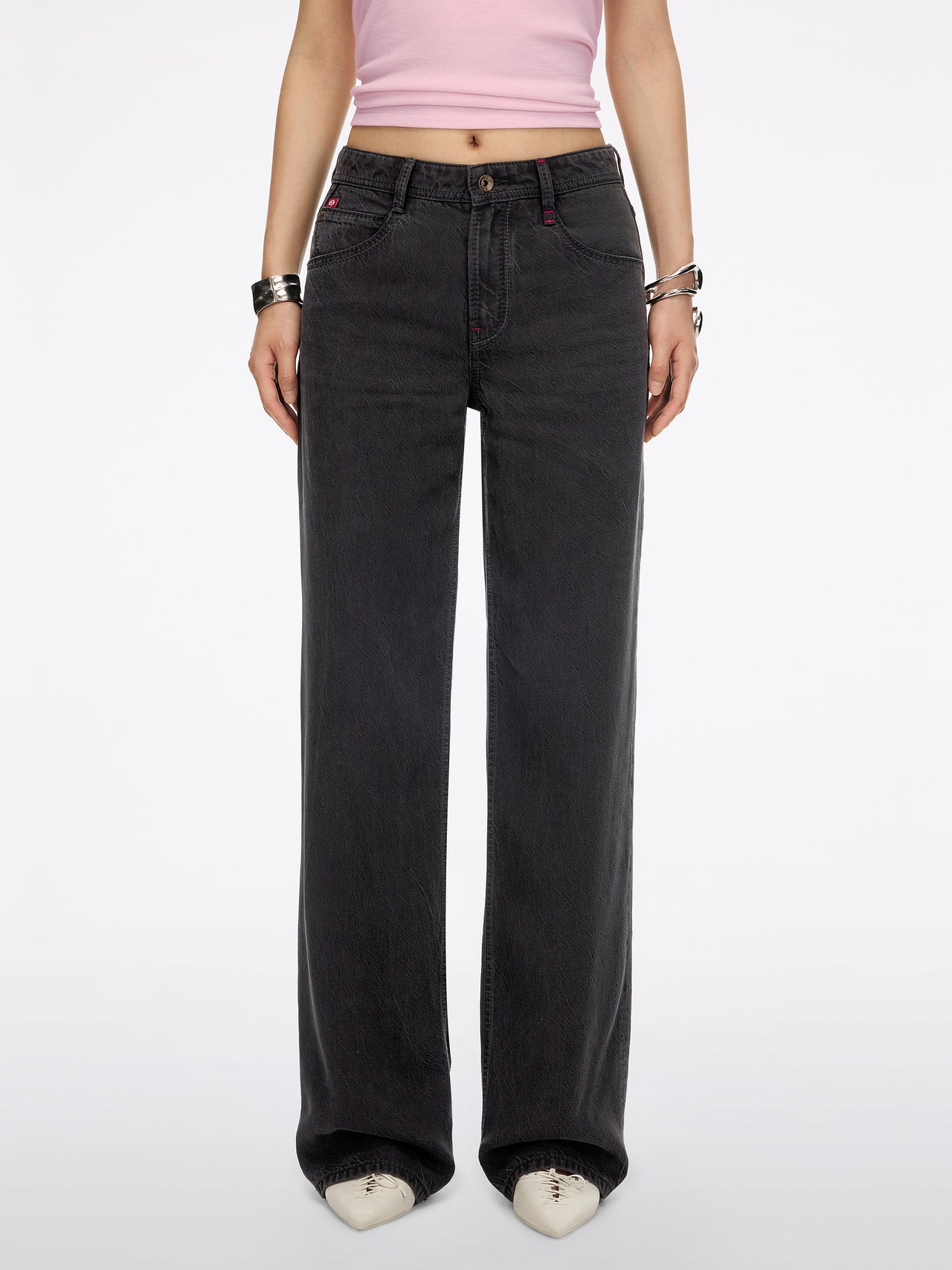 Mid Rise Straight Jeans-ANNI