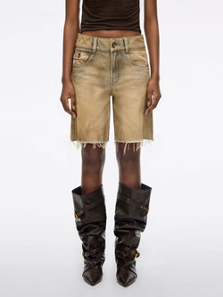 Distressed Denim Shorts