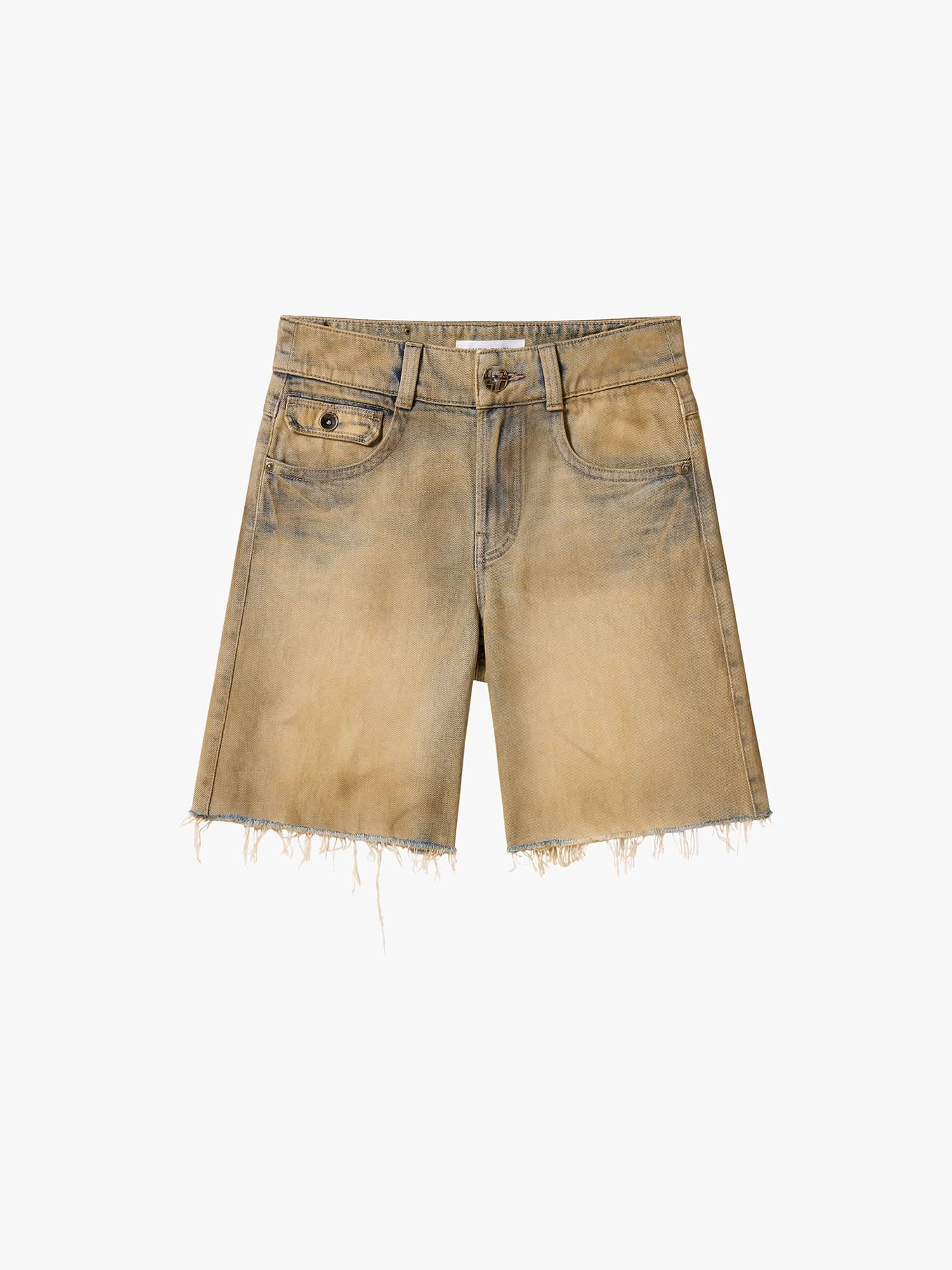 Distressed Denim Shorts