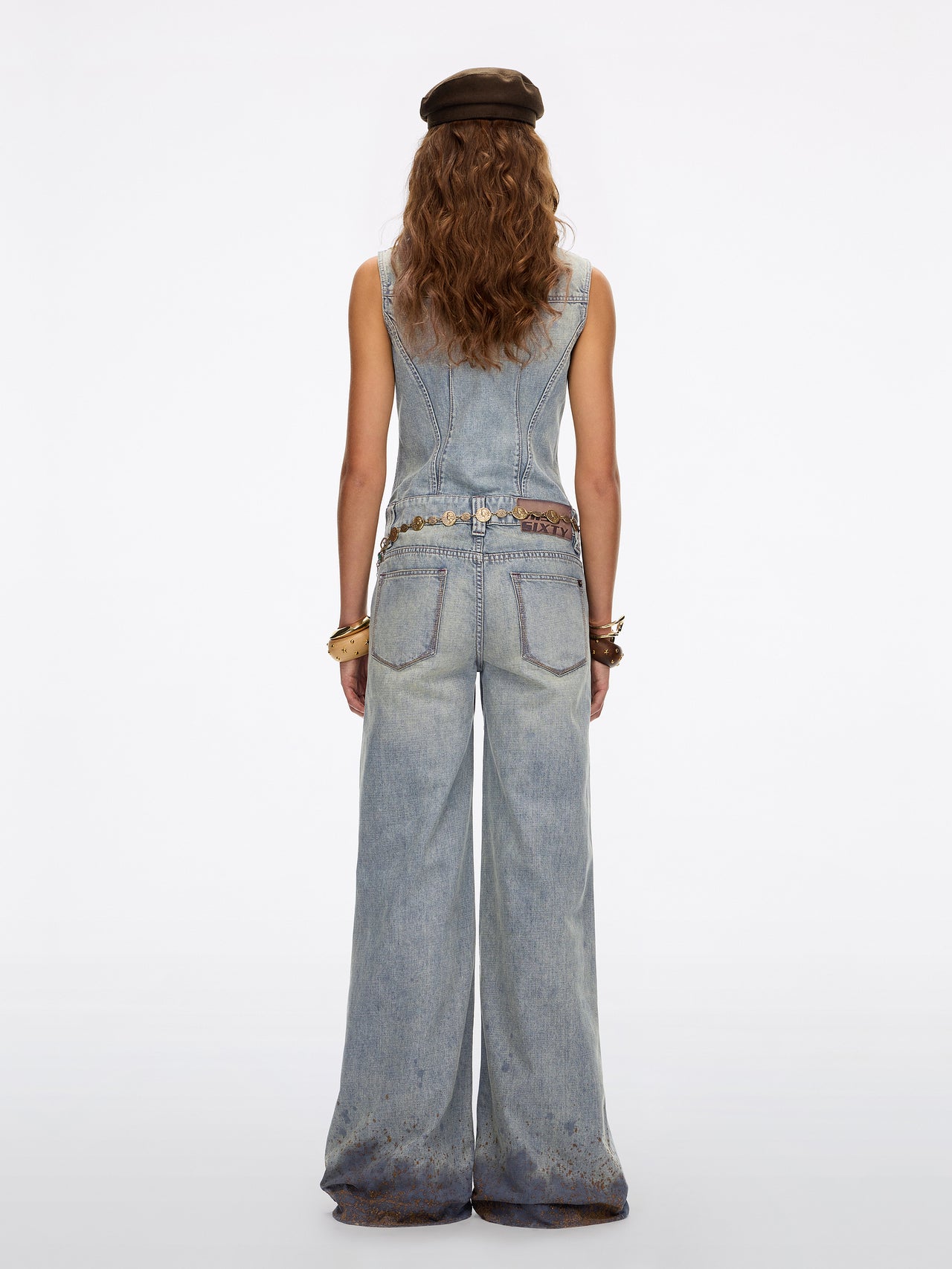 Faded Denim Jumpsuit