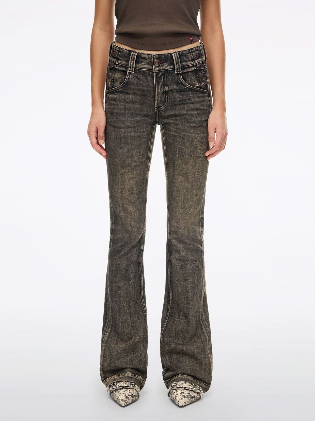 Distressed Flared Jeans