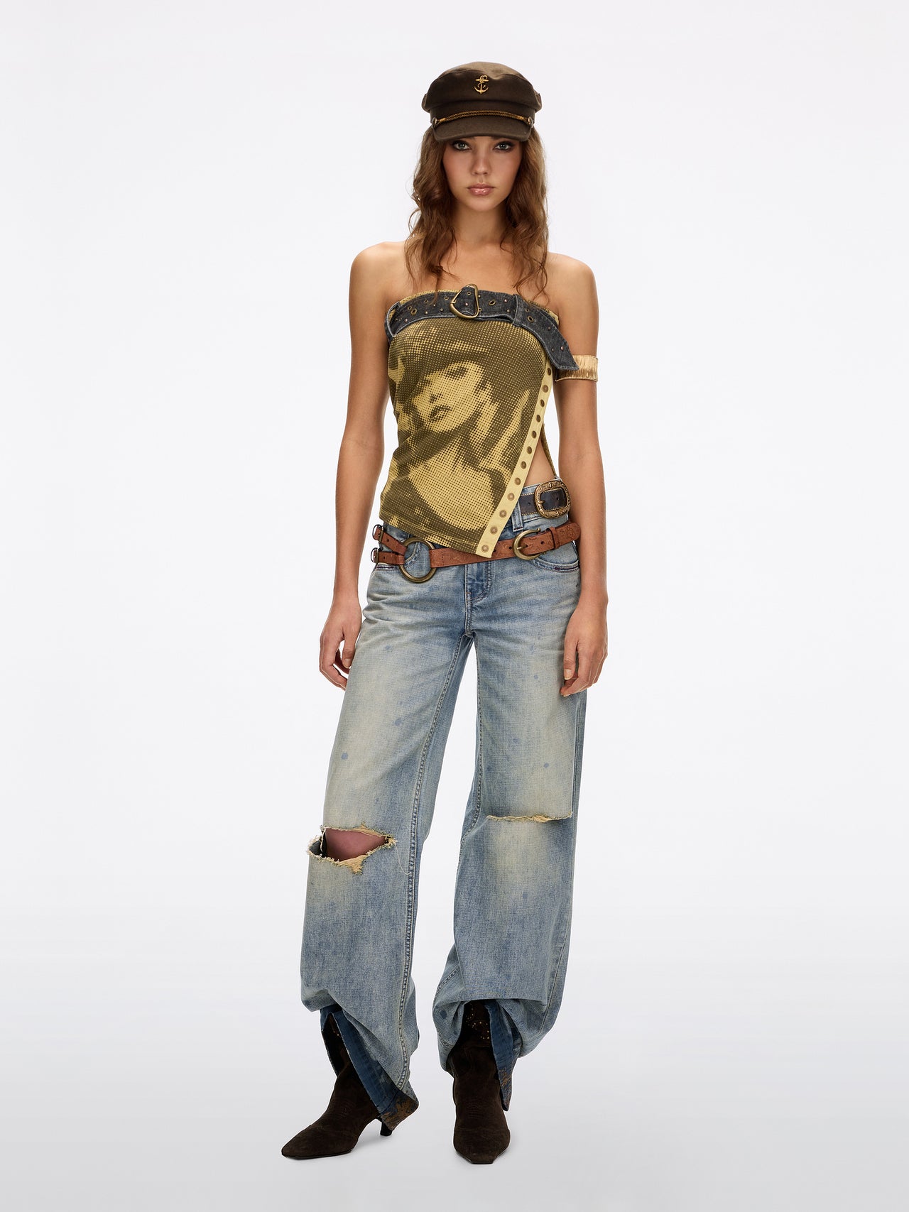 Ripped Flared Jeans
