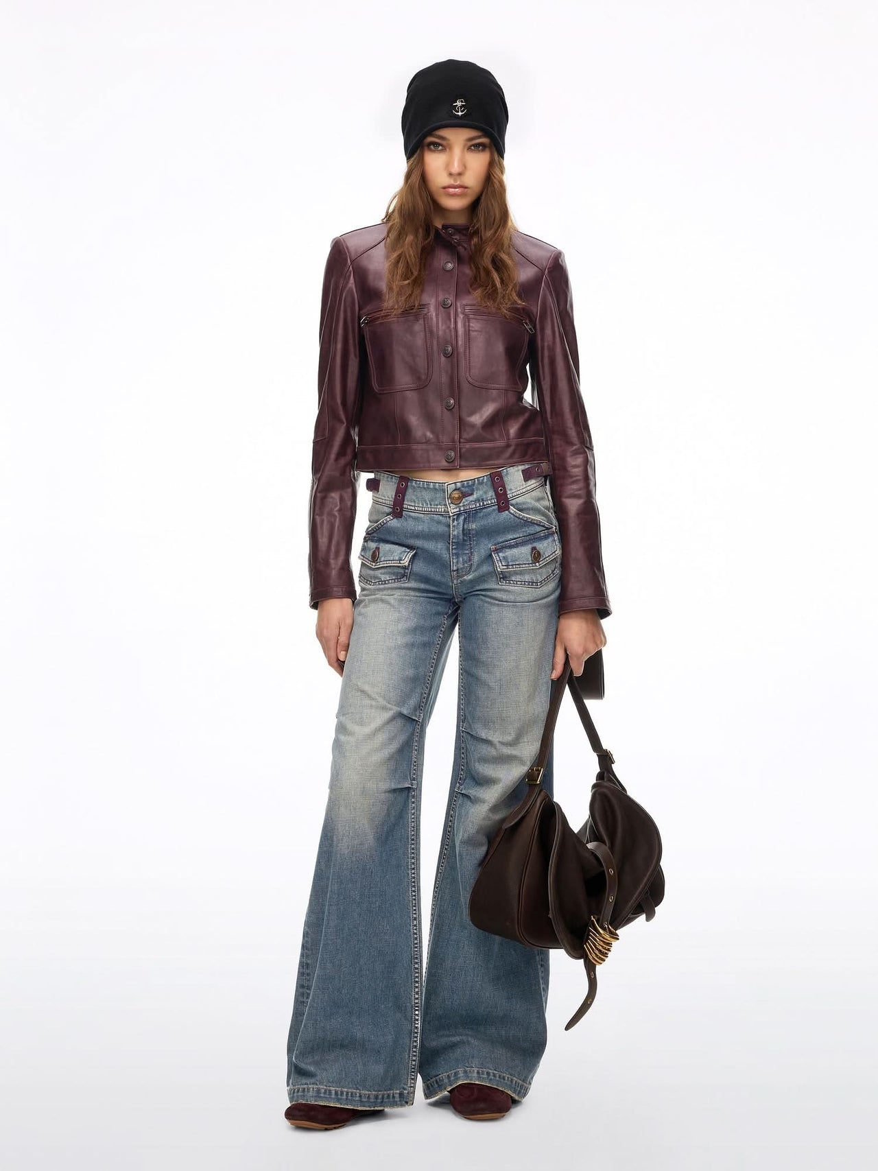 Distressed Straight-Leg Jeans