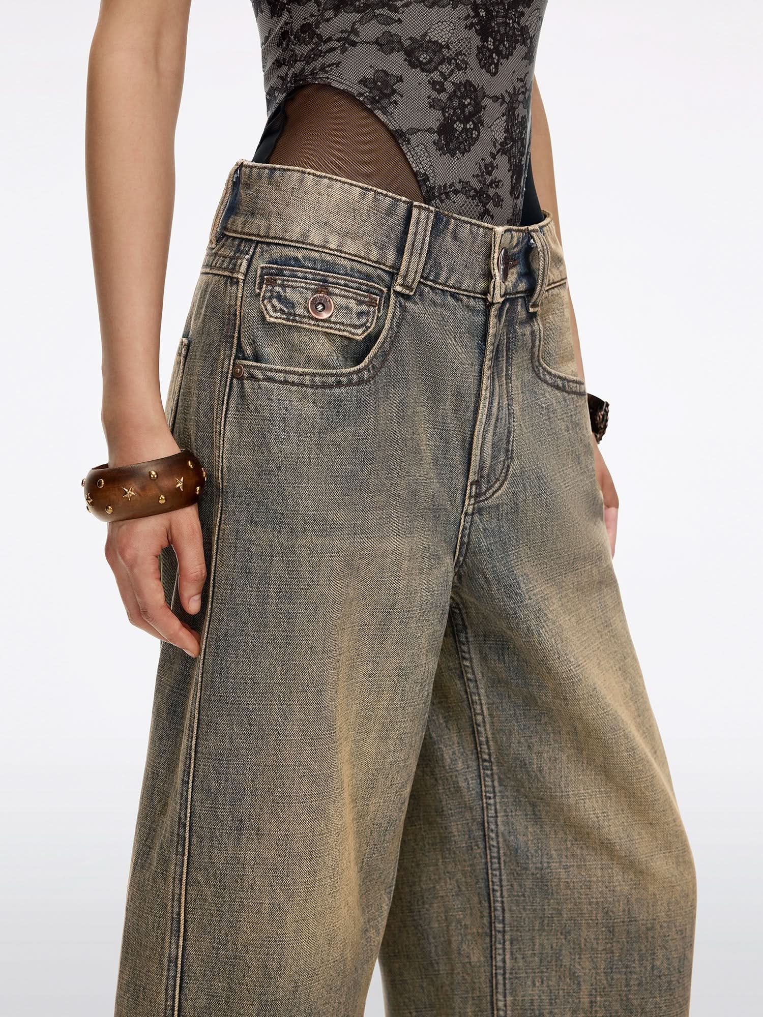 Distressed Bermuda Shorts