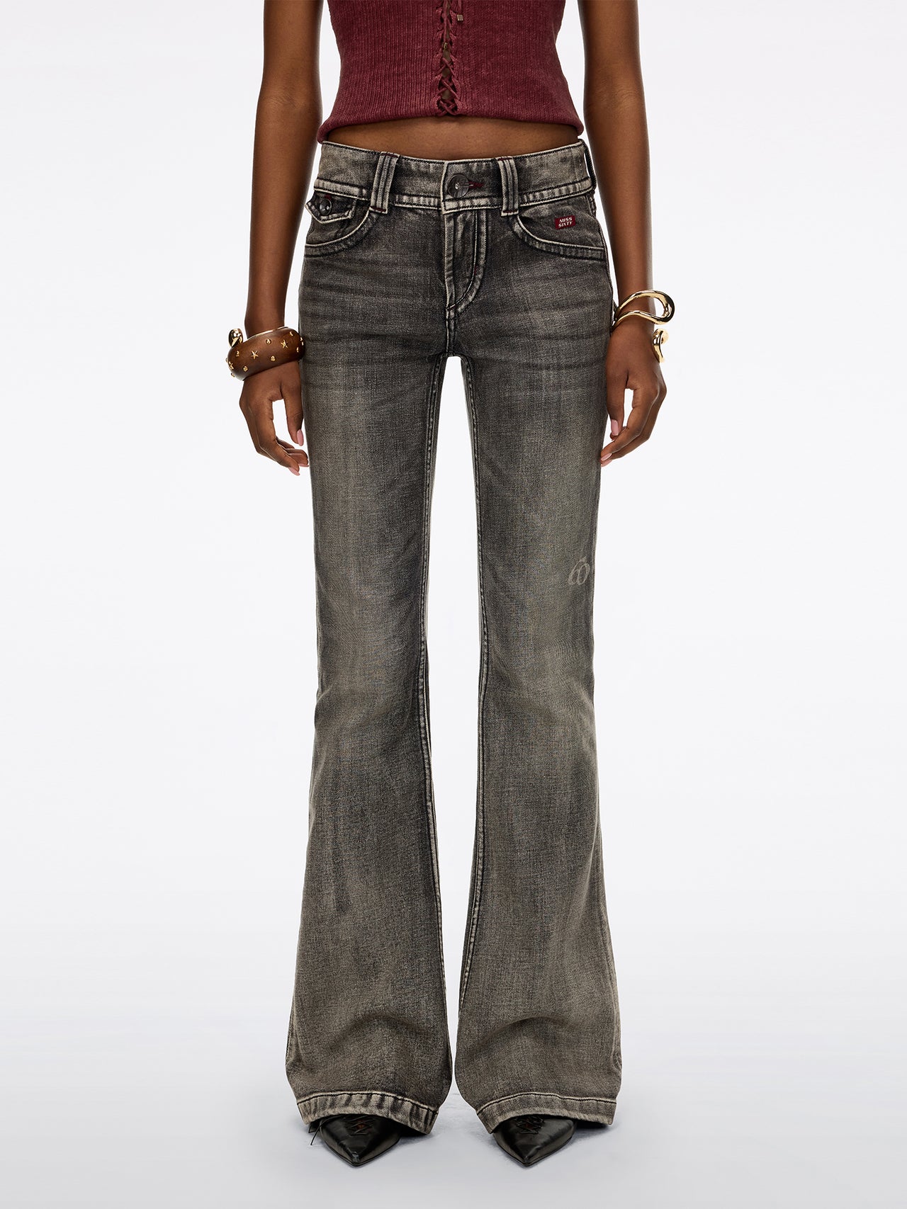 Distressed Flared Jeans