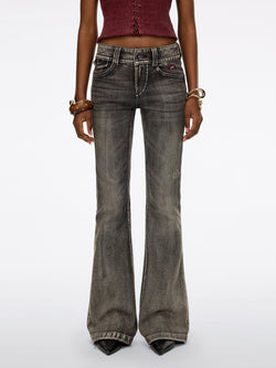 Distressed Flared Jeans