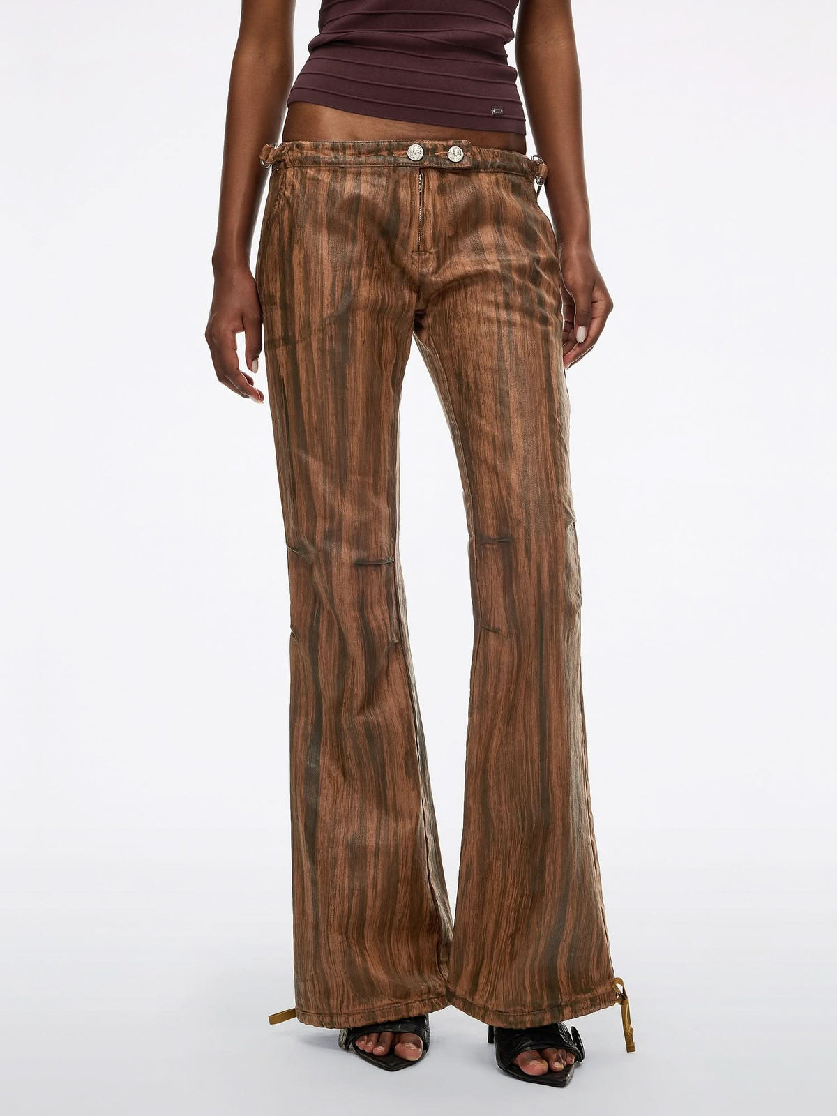 Coated Flare Jeans