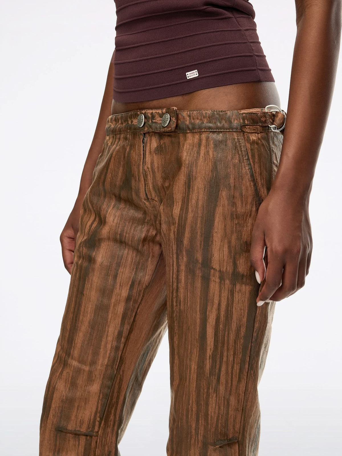 Coated Flare Jeans