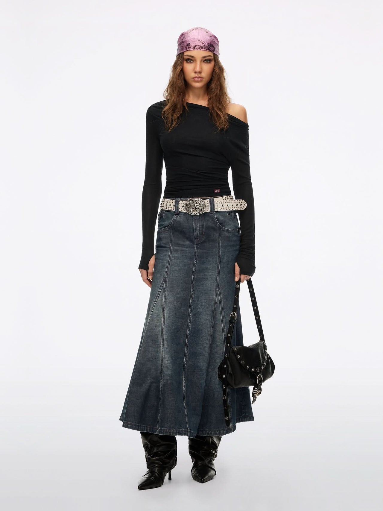 Distressed Denim Mermaid Skirt
