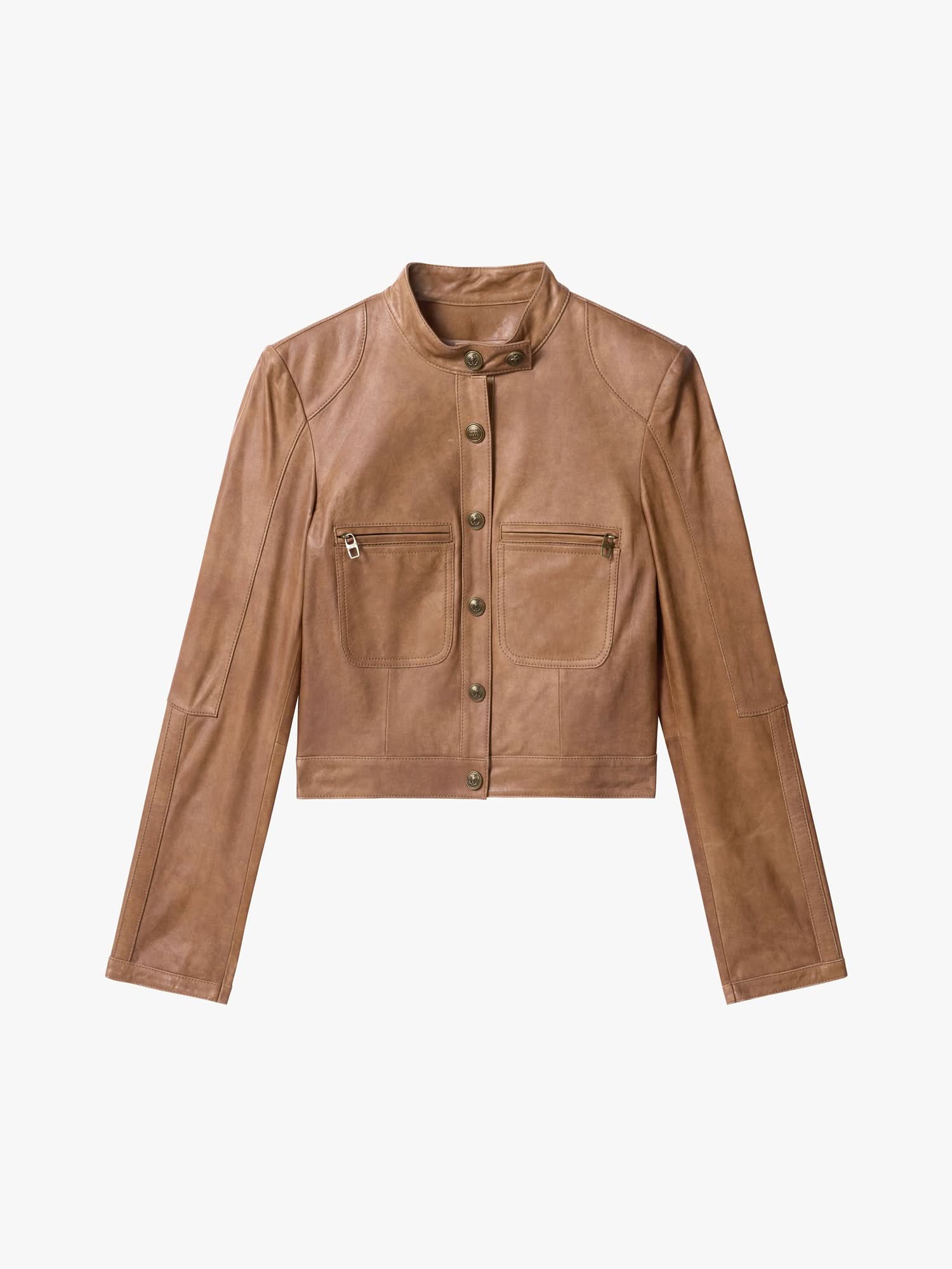 Cropped Leather Jacket - MISS SIXTY