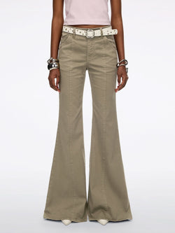 Belted Casual Flare Pants