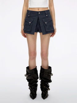 Flap-Pocket Cargo Skort