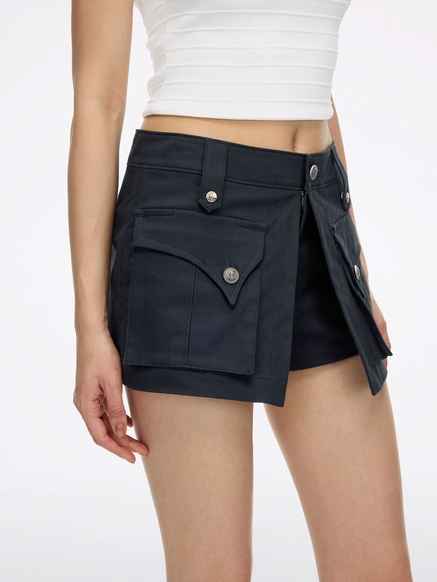 Flap-Pocket Cargo Skort