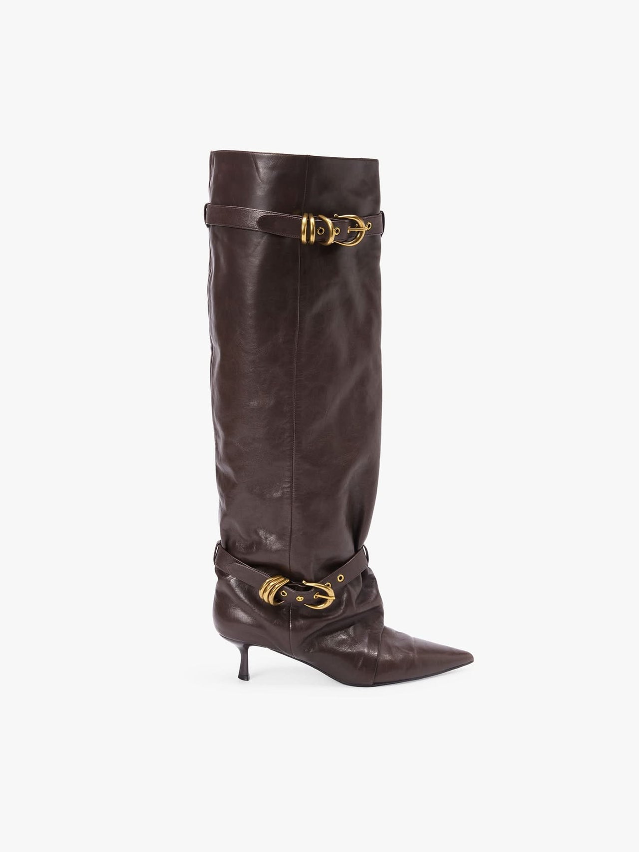 Metal Decor Knee-High Boots