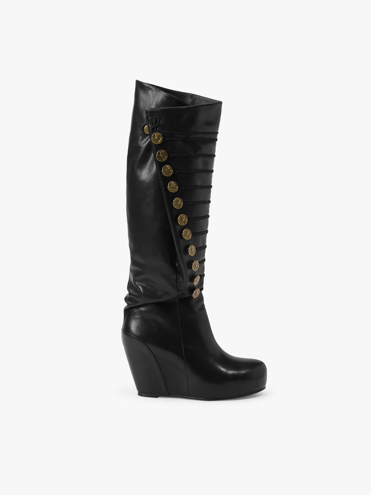 Leather High-Top Boots