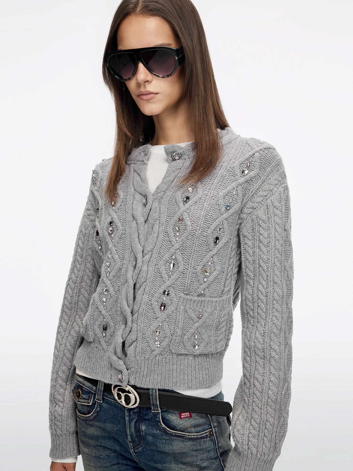 Beaded Knit Cardigan