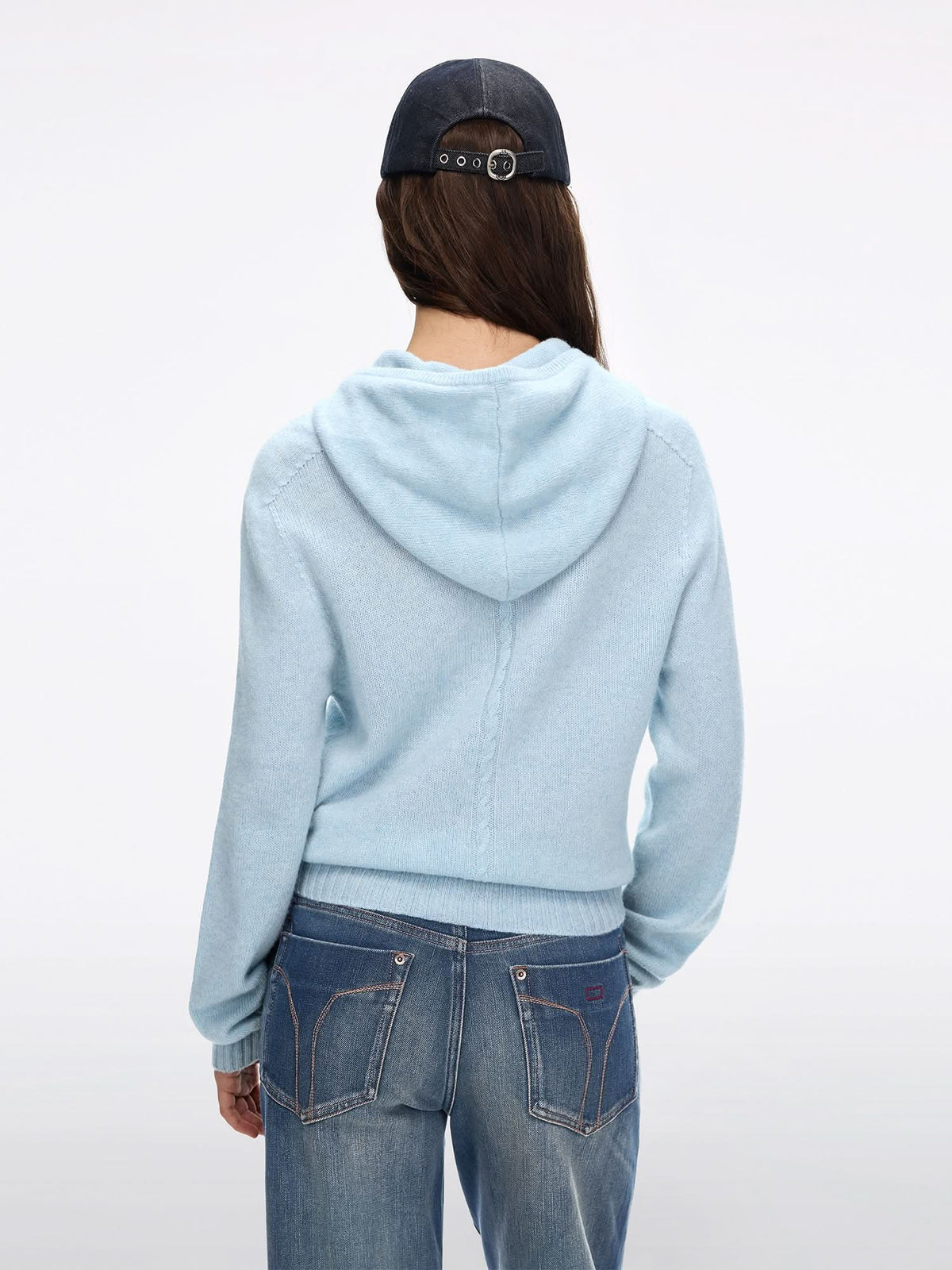 Hooded Wool Knit Top