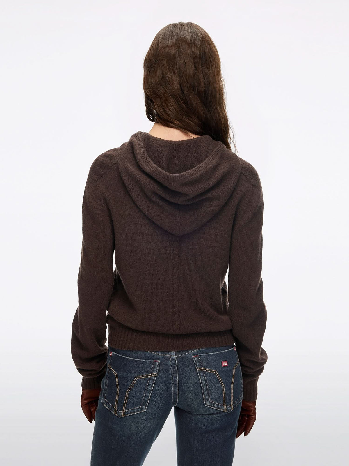 Hooded Wool Knit Top