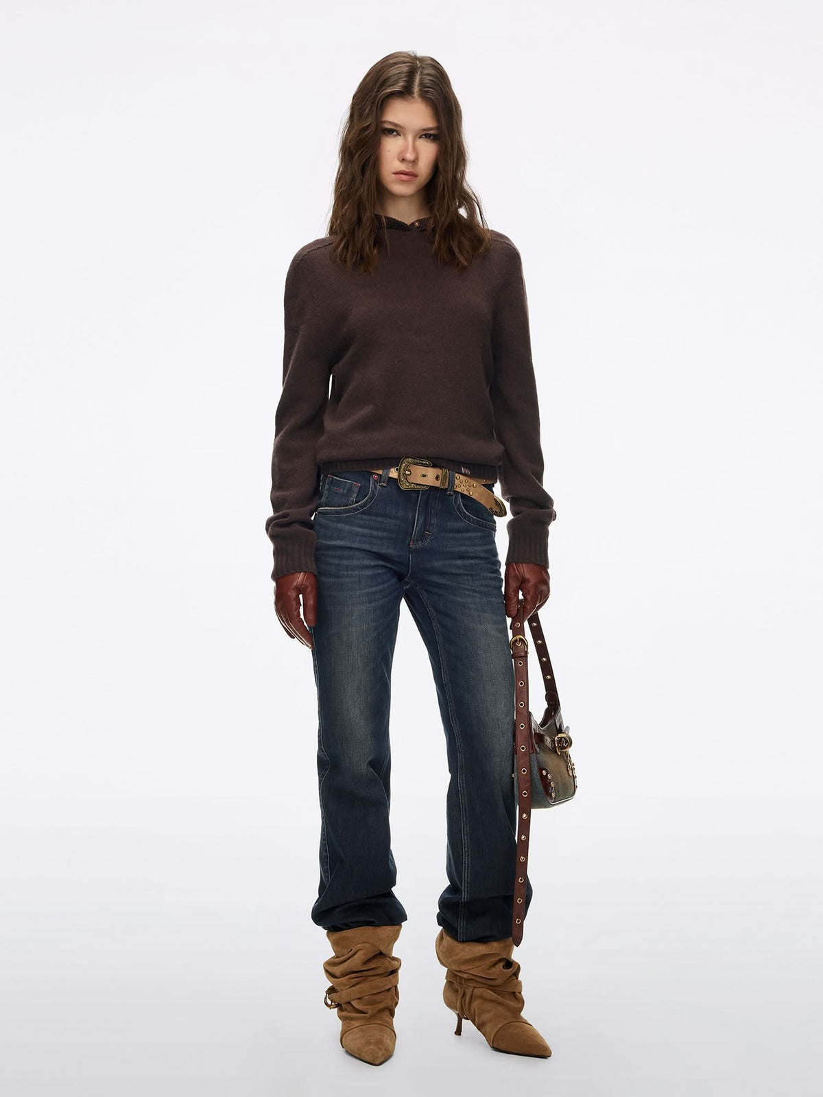 Hooded Wool Knit Top